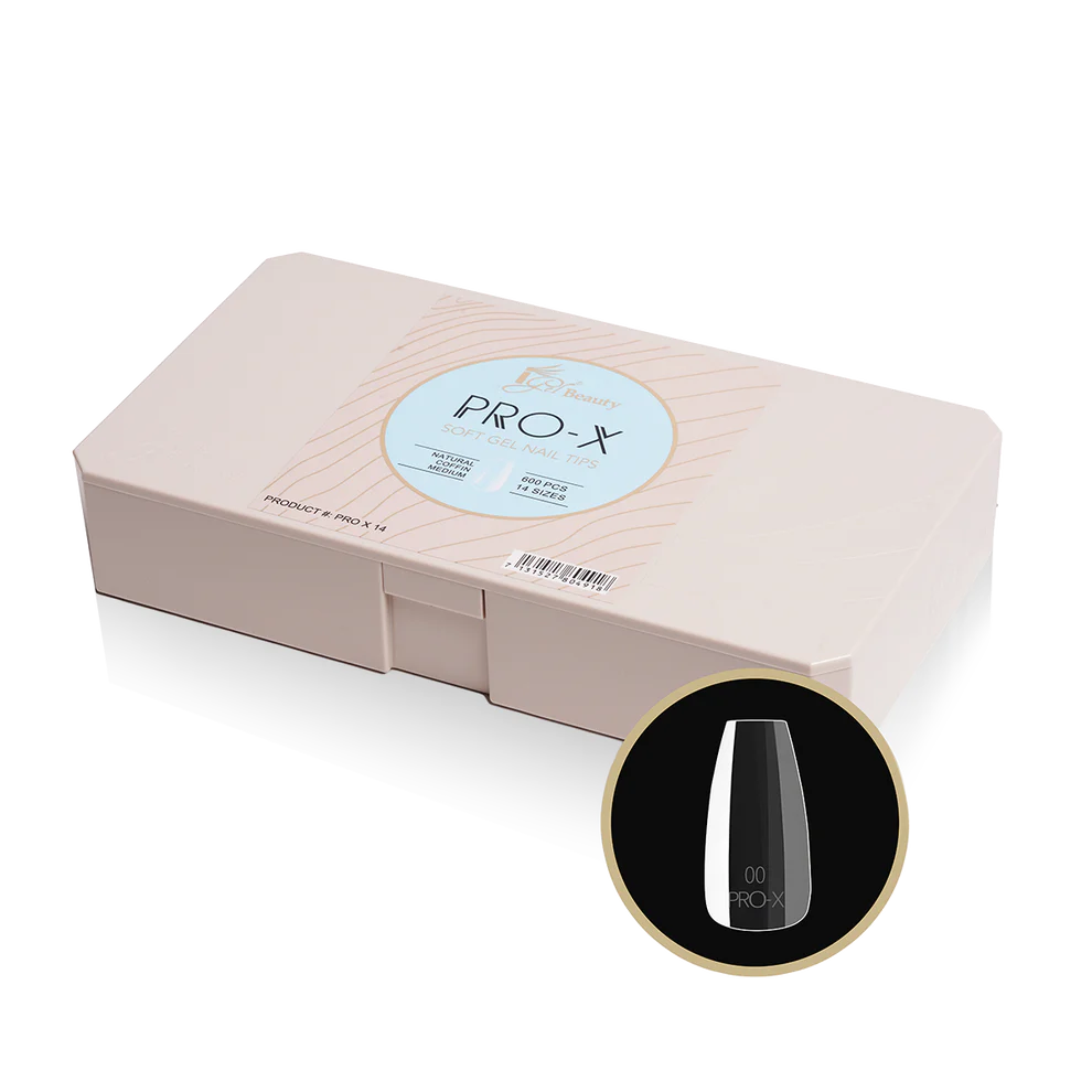 Igel PRO-X Soft Gel Nail Tips 14 - Natural Coffin Medium