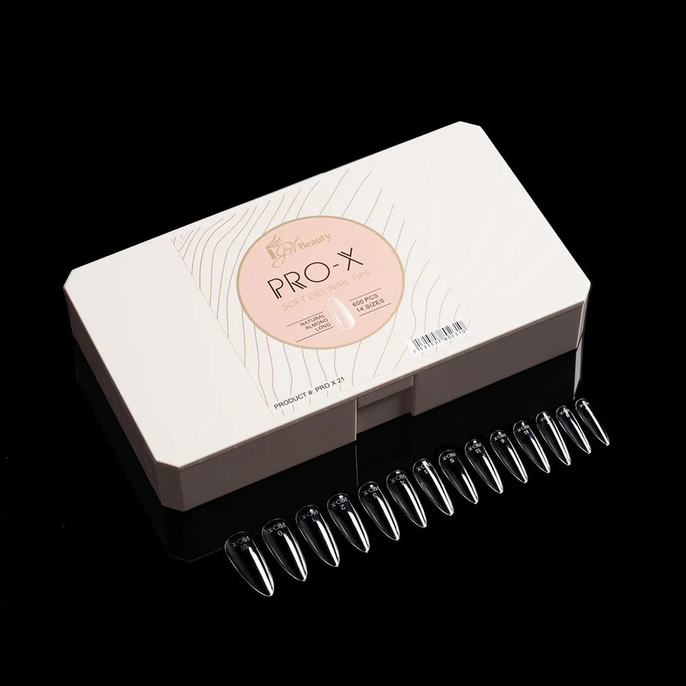 Igel PRO-X Soft Gel Nail Tips 21 - Natural Almond Long