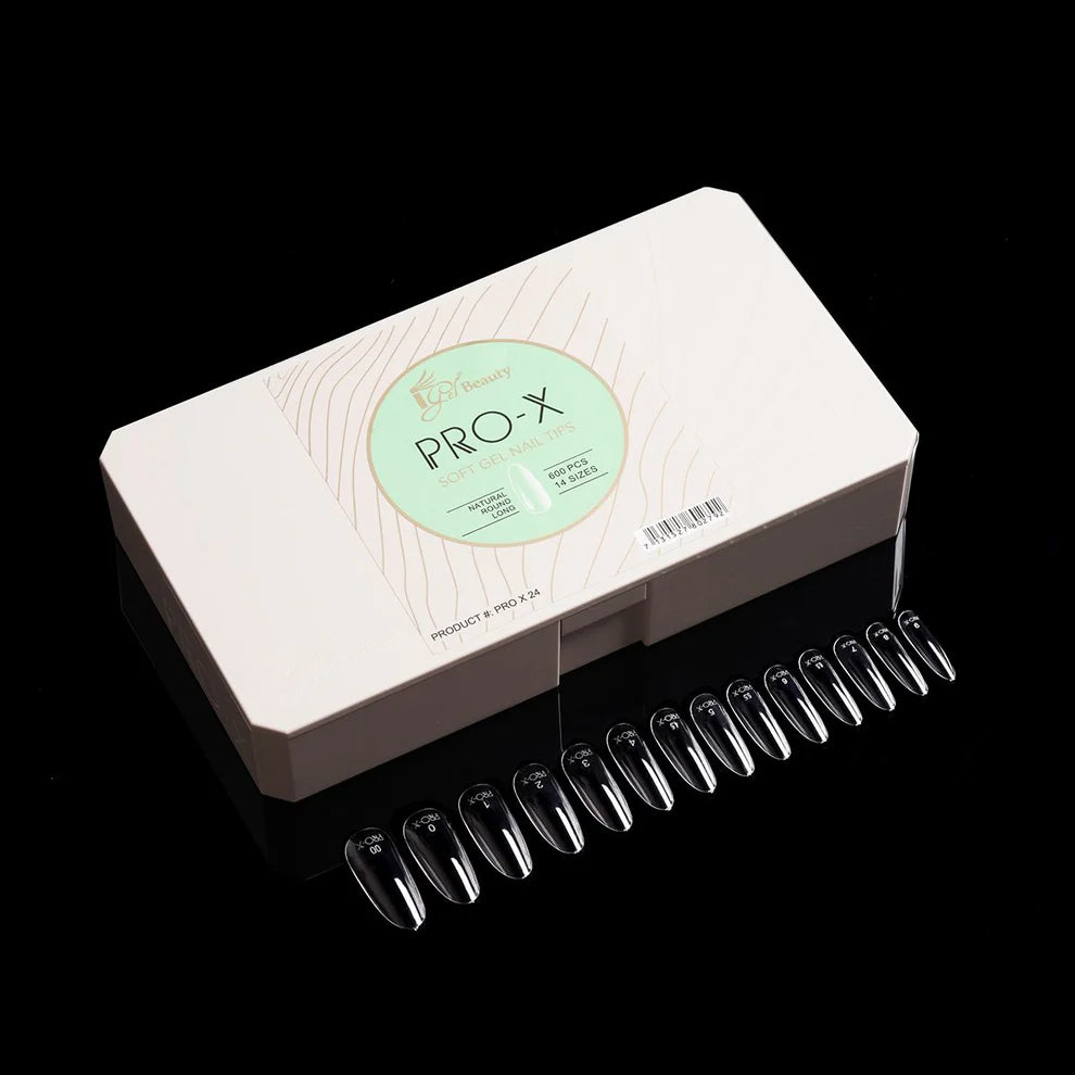 Igel PRO-X Soft Gel Nail Tips 24 - Natural Round Long