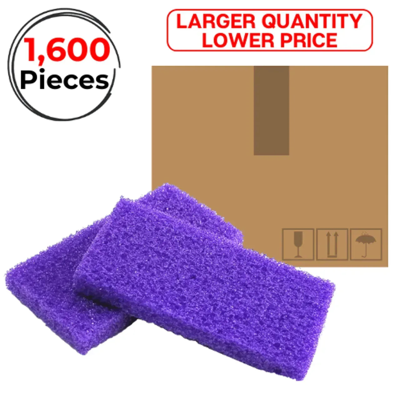Mini Disposable Pumice Sponges - Medium - PURPLE - Case 1600pcs (Copy) - TTT Nails Supply