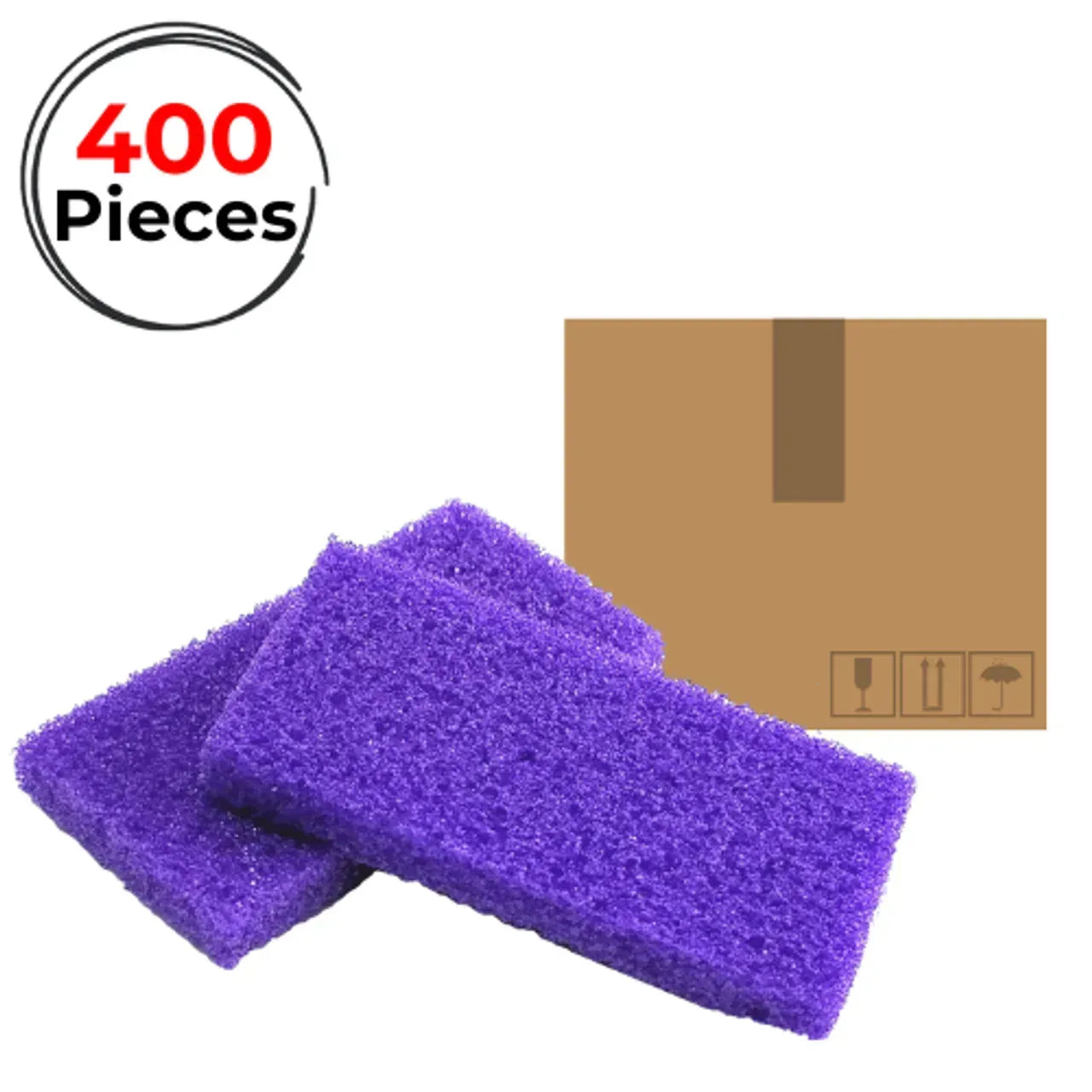 Mini Disposable Pumice Sponges - Medium - PURPLE - Box 400pcs - TTT Nails Supply
