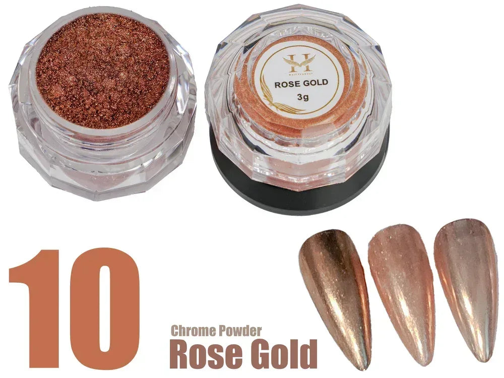 HANG Chrome Powder - #10 Rose Gold 3g - TTT Nails Supply