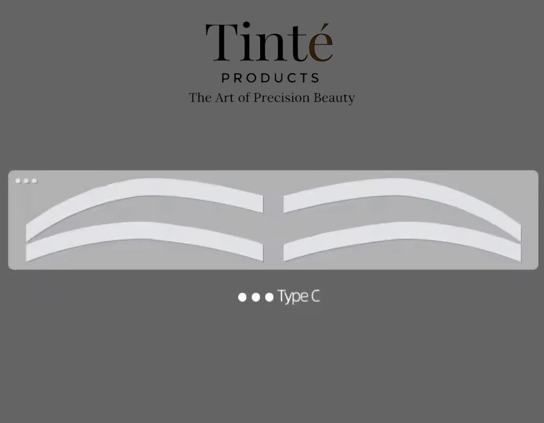 Tinté Disposable Eyebrow Tattoo Auxiliary Stickers - Type C (10pairs/pack)