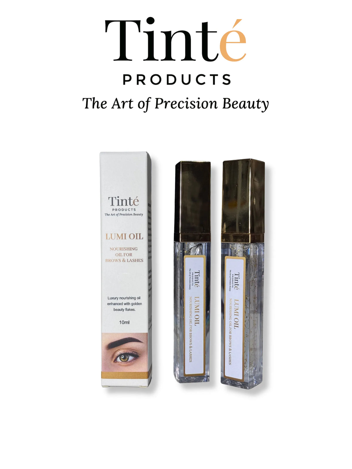 Tinté Lumi Brow and Lash Nourish Oil Gel with Gold Flake 10ml