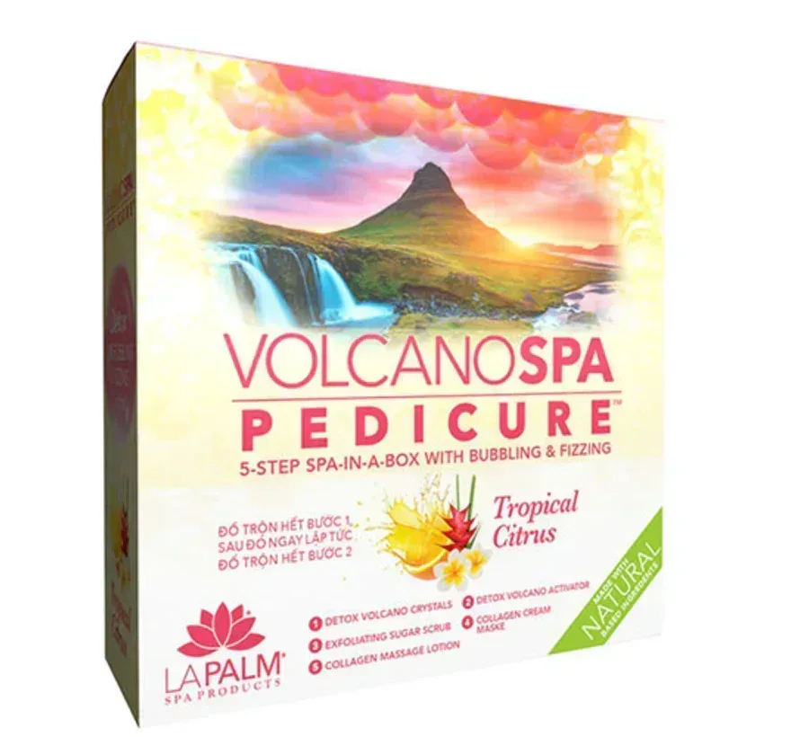 La Palm Volcano Spa Pedicure 6-Step - Tropical Citrus (Case 36pcs) - TTT Nails Supply