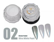 HANG Chrome Powder - #02 Ultra White Pearl Chrome 1g - TTT Nails Supply