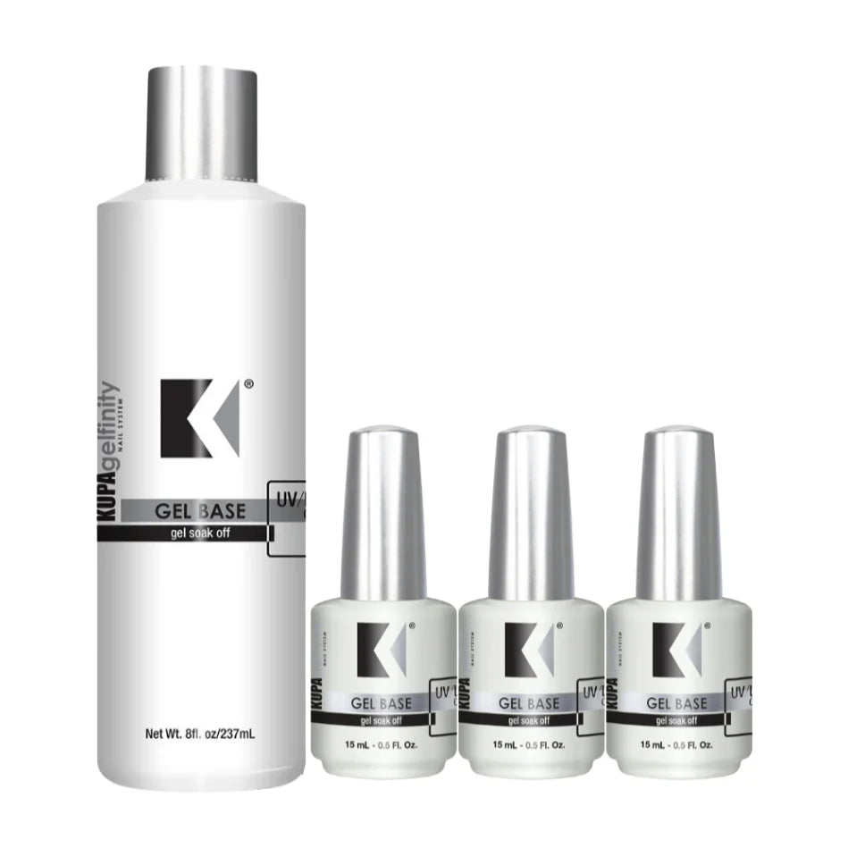 KUPA GelFinity Base Coat Refill 8oz & 03 Bottles 0.5oz