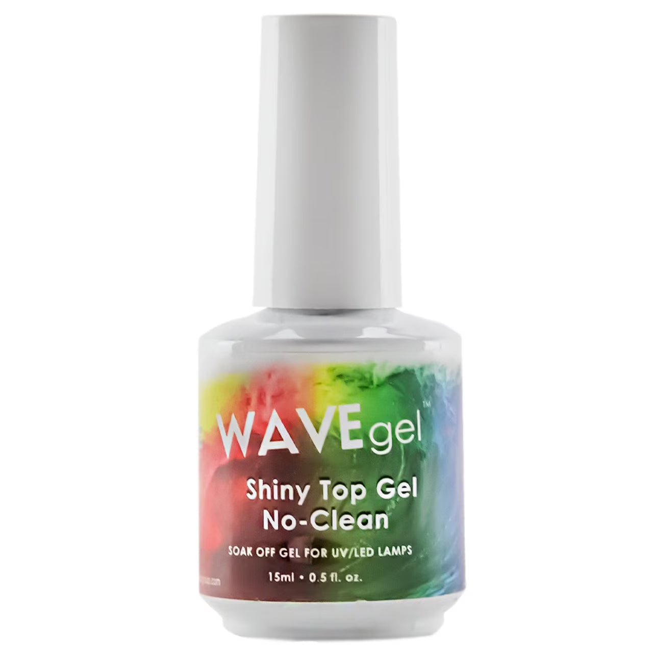 WAVE Gel Top Coat No Cleanse (No Wipe) Refill 8oz + Free 12 Bottles 0.5oz