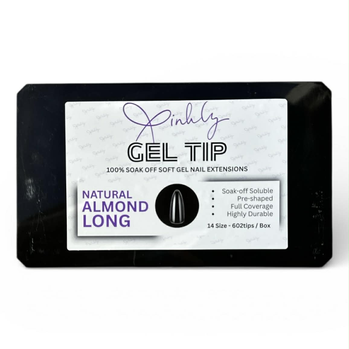 Xinhly Natural Almond Soft Gel Tips - L