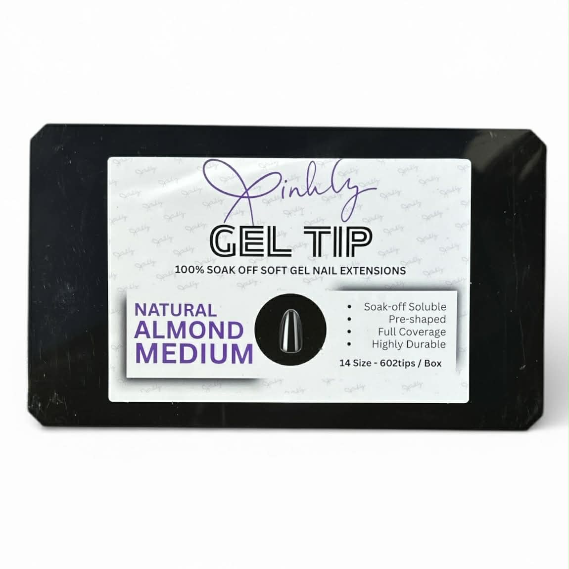 Xinhly Natural Almond Soft Gel Tips - M