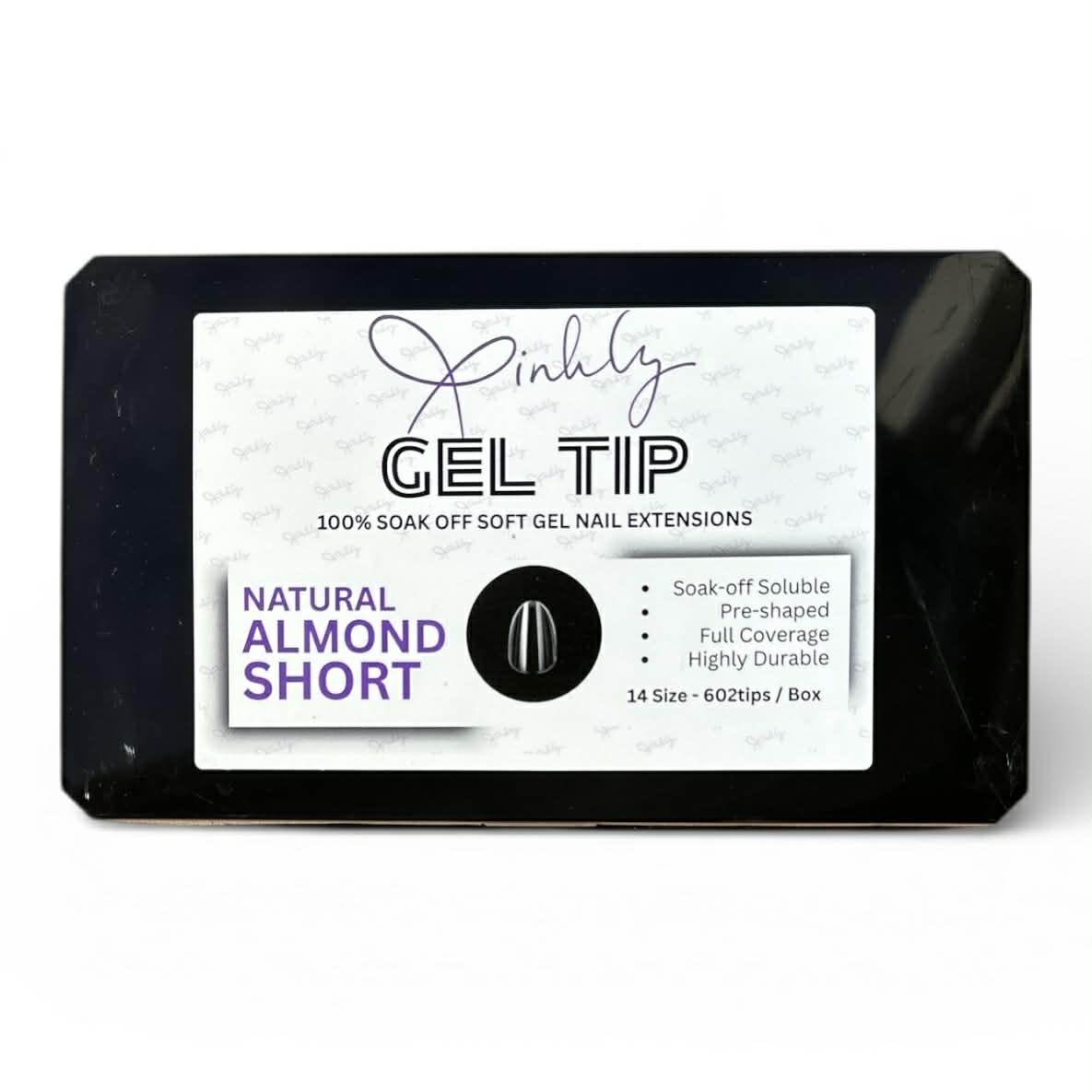 Xinhly Natural Almond Soft Gel Tips - S