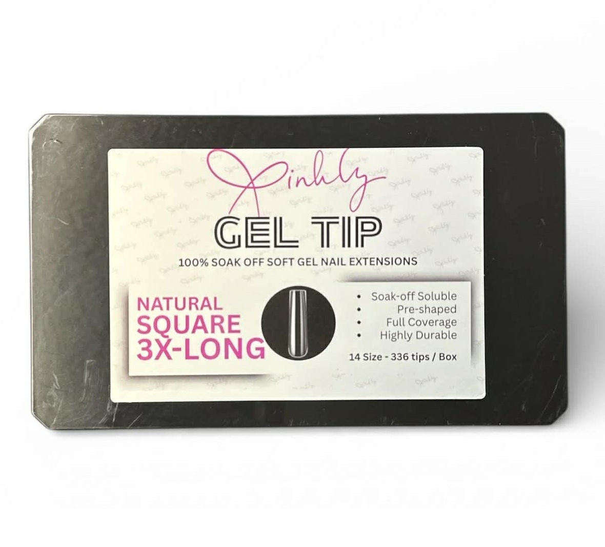 Xinhly Natural Square Soft Gel Tips - XXXL