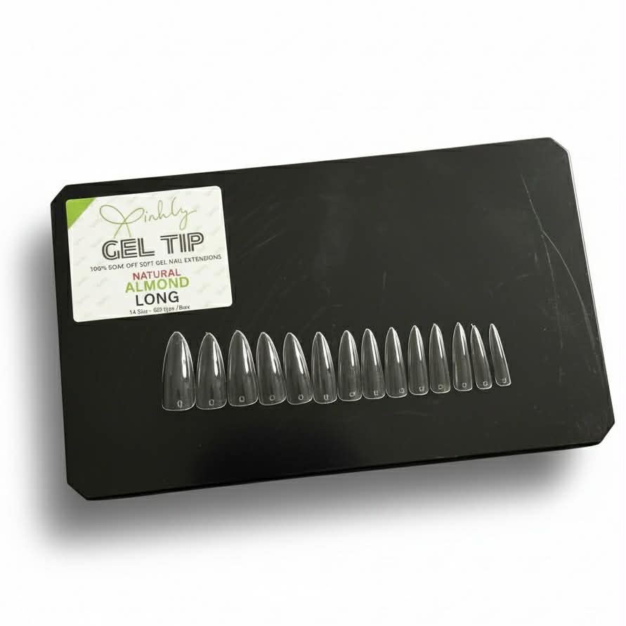 Xinhly Natural Almond Soft Gel Tips - L