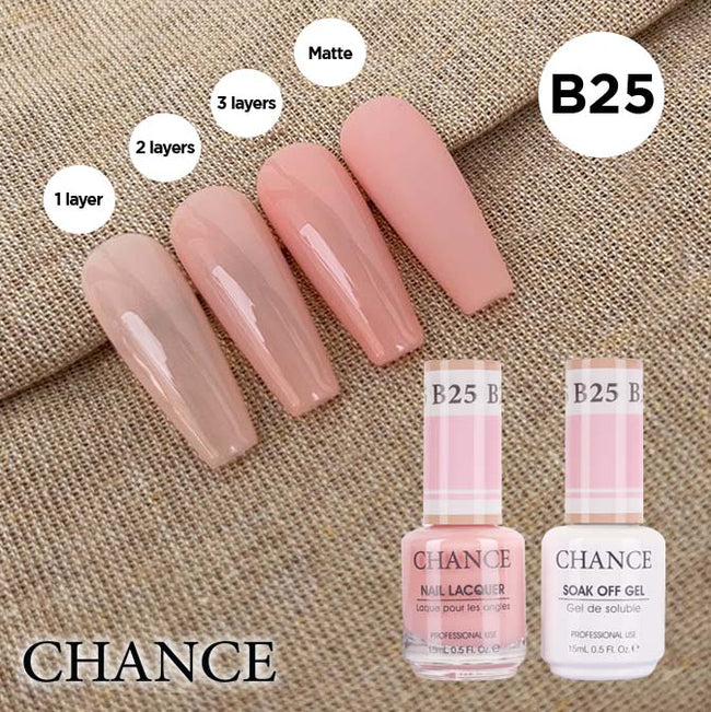 Cre8tion CHANCE Matching Duo Gel Polish 0.5oz - Bare Collection - B25