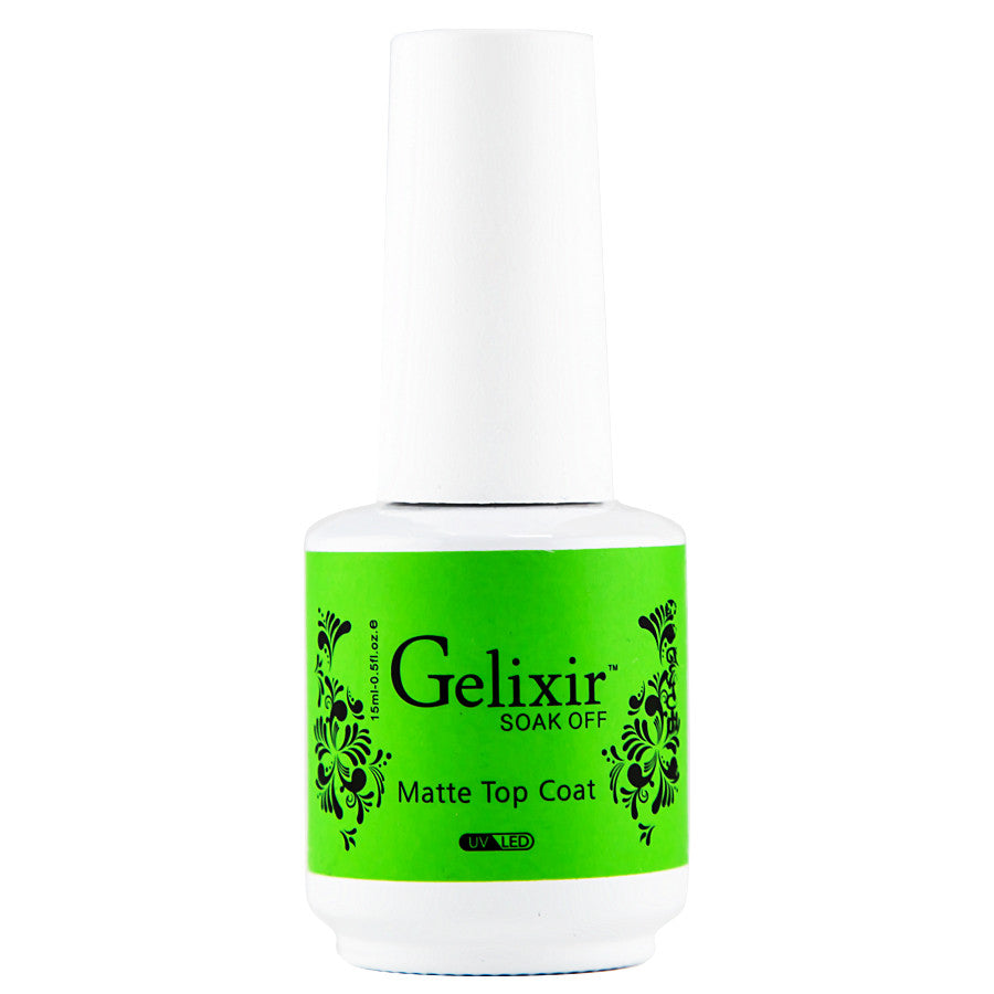 Gelixir - Soak Off Matte Top Coat 0.5oz