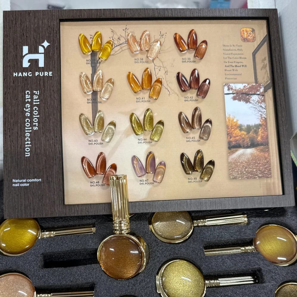 HANG Pure Luxury Cuticle Oil, Combo 200pcs Mix + Get Free 1 Collection Cat Eye 12 Colors