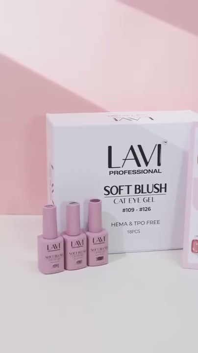 Load video: Lavi Cat Eye Gel, Soft Blush Collection - 18 Colors + Free Sample &amp; Magnet Tool