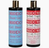 DND DC Base Gel 800 & Top Gel No Cleanser Needed 900 - Refill size 16oz (500ml)